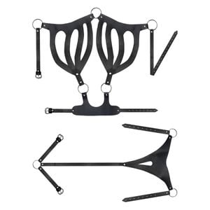 Conjunto Harness Top E Calcinha Couro 1 Sexy Import