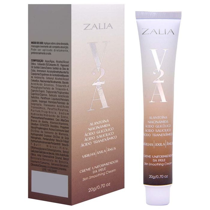 V2a Hidratante Clareador Corporal 20g Zalia