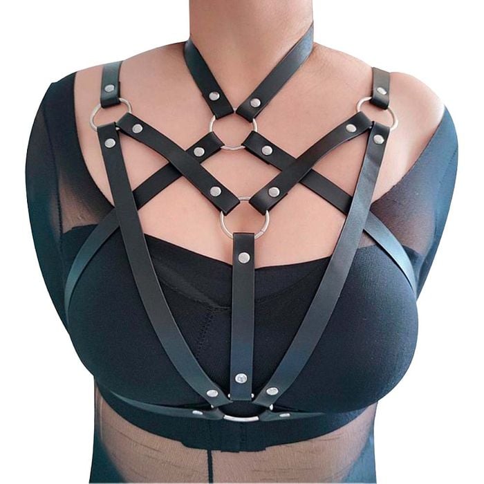 Harness Contorno De Busto Em Couro 8 Sexy Import