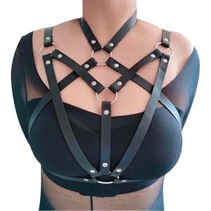Harness Contorno De Busto Em Couro 8 Sexy Import