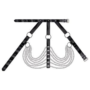 Harness Corporal Em Couro Correntes 2 Sexy Import