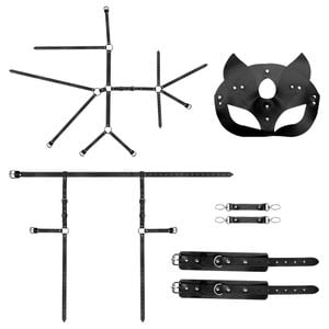 Conjunto Harness Cinta Algemas Máscara Sexy Import