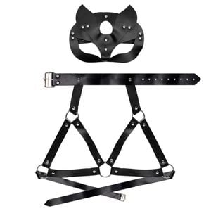 Conjunto Harness De Busto E Máscara Sexy Import