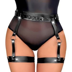 Harness Cinta Liga De Couro 3 Sexy Import