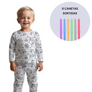 Pijama Infantil Liam Colorir Stitch Gota De Sonho