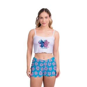 Pijama Virgínia Stitch Angel Aloha Gota De Sonho