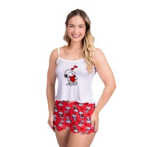 Pijama Curto Vivi Snoop Love Gota De Sonho