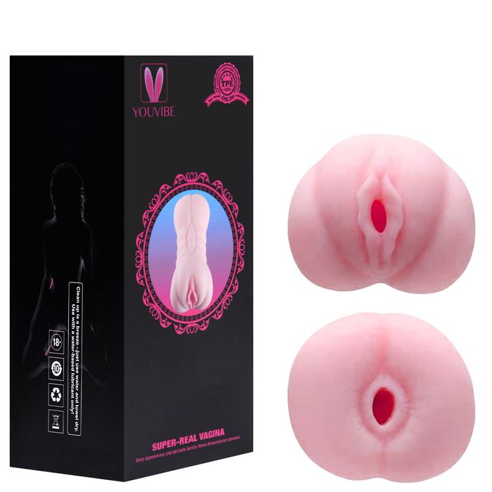 Masturbador Duplo Vagina E ânus Túnel Texturizado Vipmix