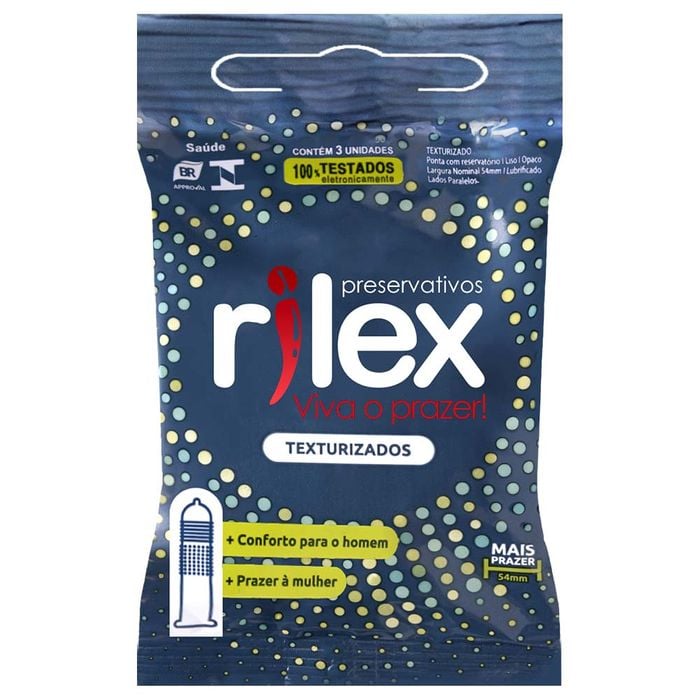 Preservativo Texturizado 03 Unidades Rilex