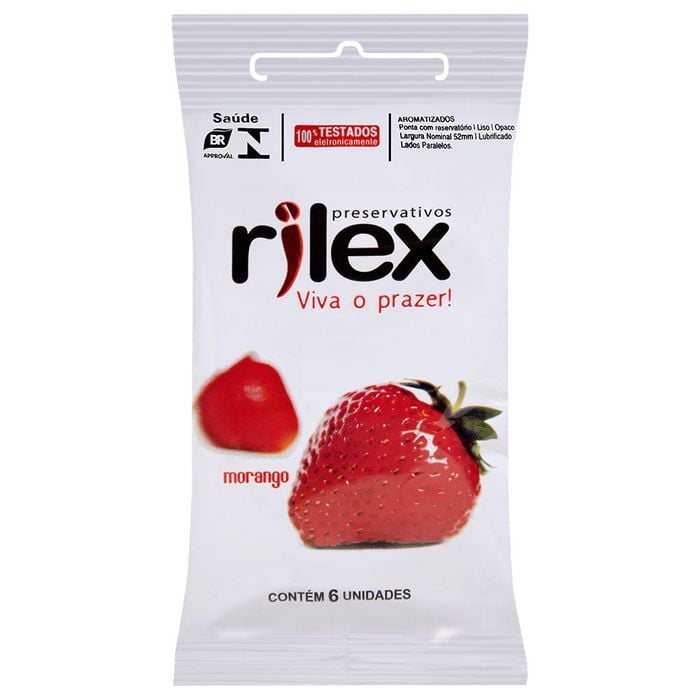 Preservativo Morango 06 Unidades Rilex