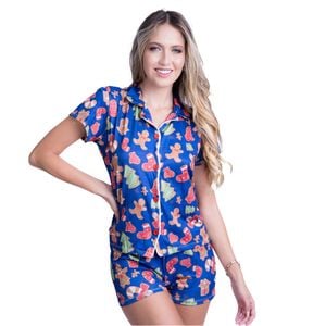 Pijama Americano Biscoito De Natal Gota De Sonho