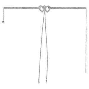 Bodychain Joia De Corpo Strass De Coração Yaffa