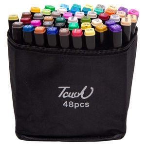 Canetinhas Black Bobbie Goods Pontas Dupla 48 Peças