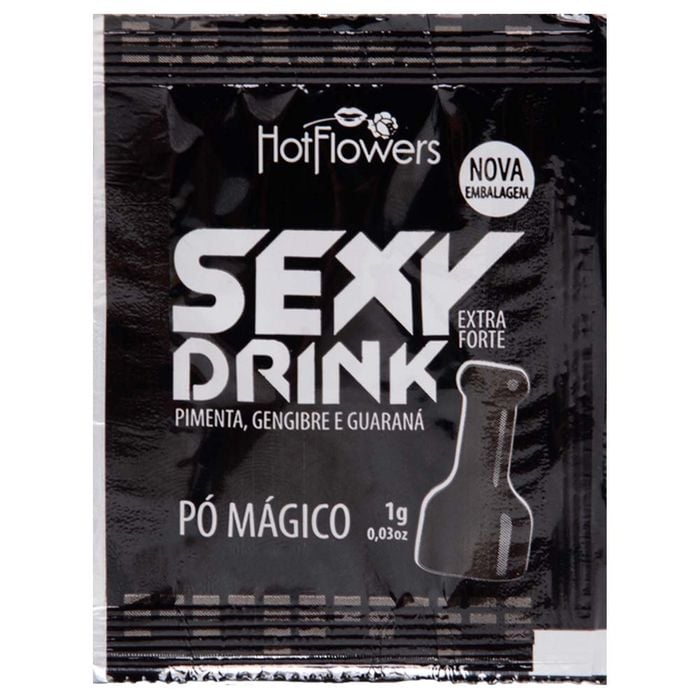 Pó Mágico Extra Forte Sexy Drink 1g Hot Flowers