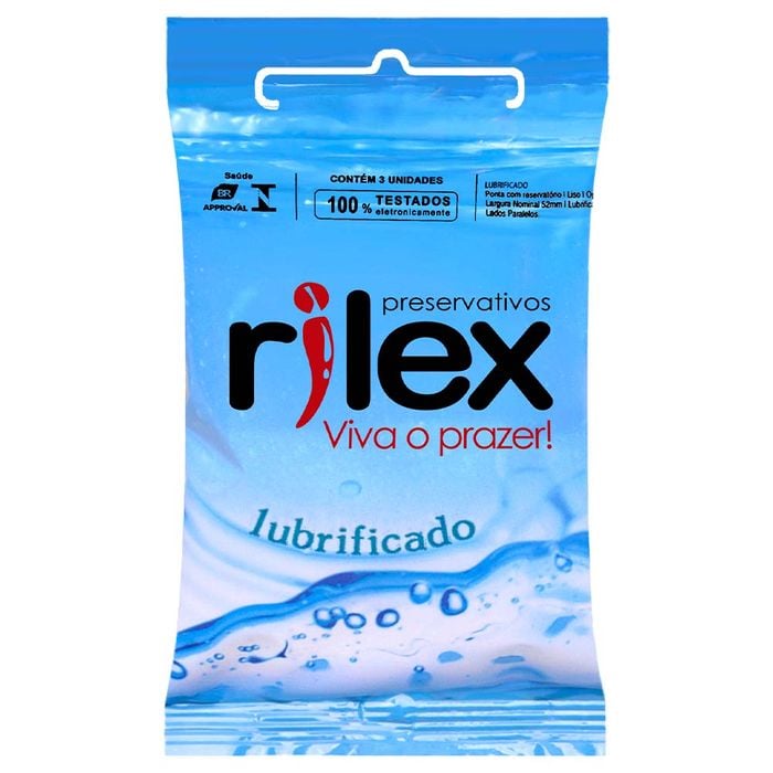 Preservativo Tradicional Lubrificado 03 Unidades Rilex