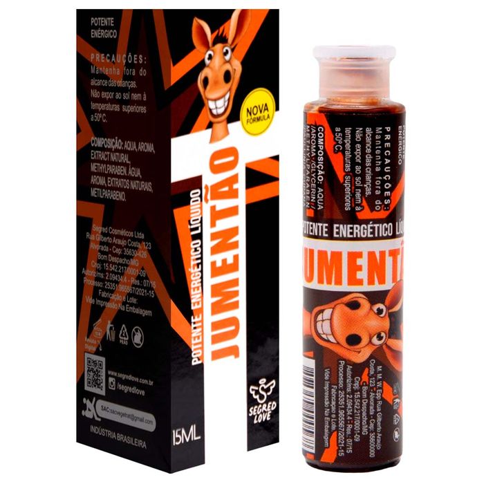 Jumentão Bebida Energética Excitante 15ml Segred Love