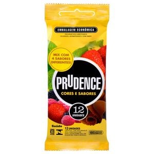 Preservativo Mix Cores E Sabores 12 Unidades Prudence