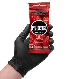 Preservativo Morango Com 6 Unidades Prudence