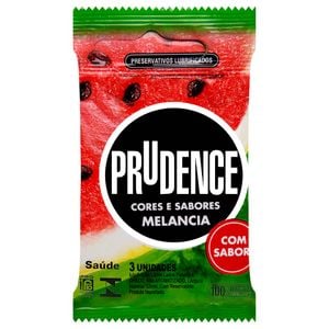 Preservativo Melancia Com 3 Unidades Prudence