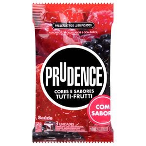 Preservativo Tutti Frutti Com 3 Unidades Prudence