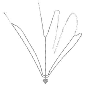 Body Chain Strass Coração Joia De Corpo Yaffa