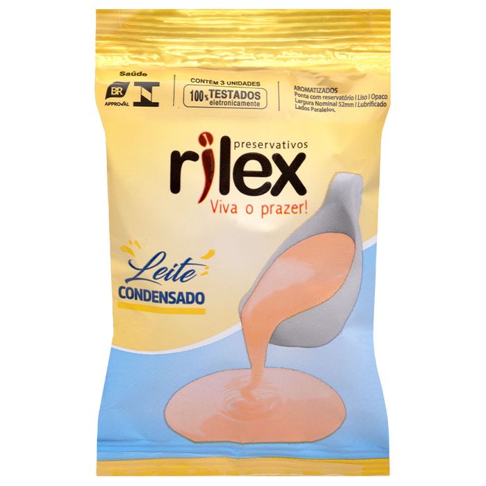 Preservativo Leite Condensado 03 Unidades Rilex