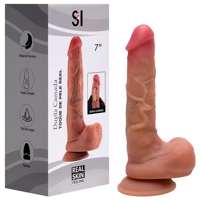 Pênis De Borracha Realístico 17,8 X 3,3 2 Sexy Import