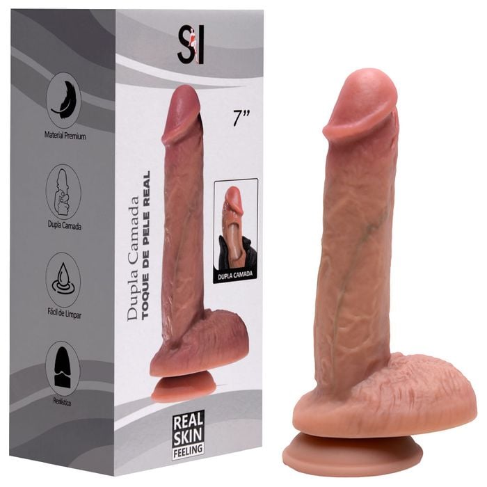 Pênis De Borracha Realístico 17,8 X 3,3 Si Sexy Import