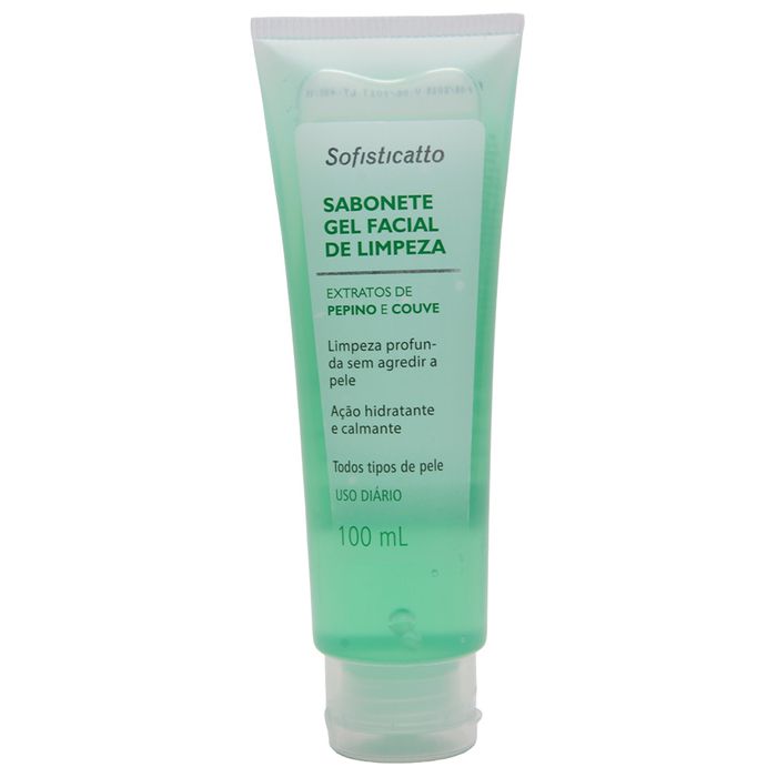 Sabonete Gel Facial Pepino E Couve 100ml Sofisticatto