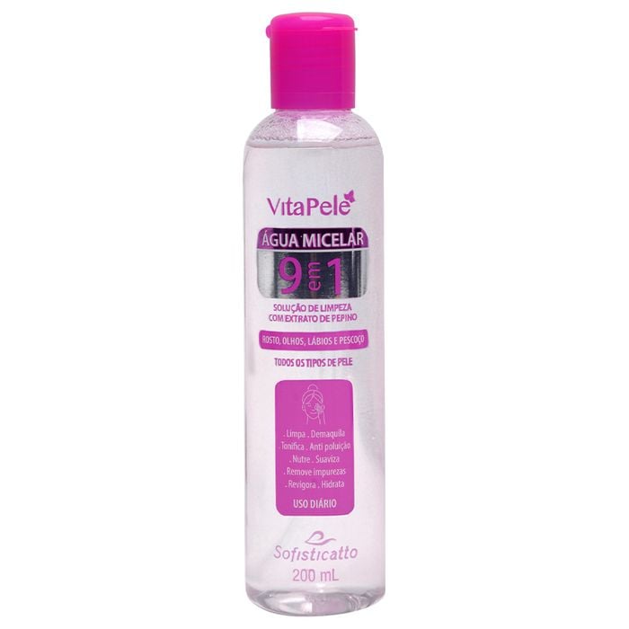 Vitapele água Micelar 9 Em 1 Com 200ml Sofisticatto