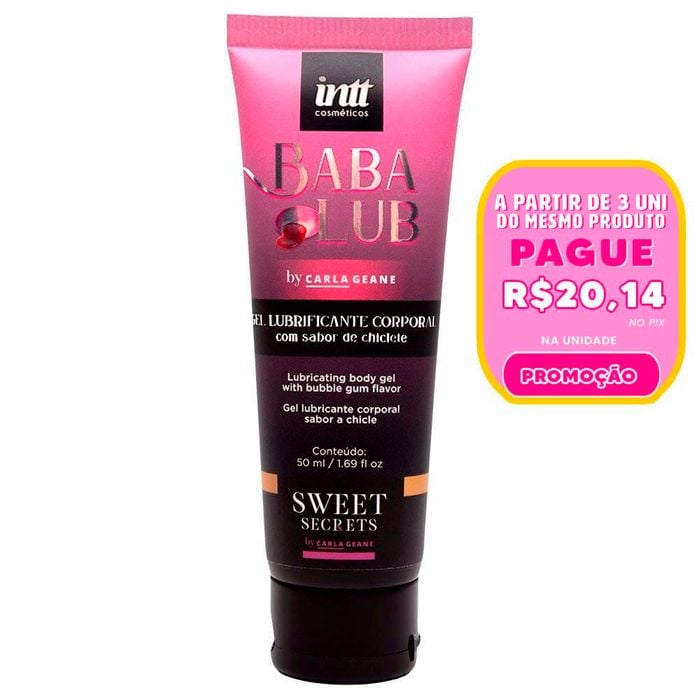 Babalub Lubrificante Chiclete By Carla Geane 50ml Intt