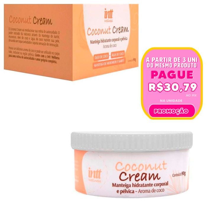 Coconut Cream Manteiga Hidratante Pélvica 90g Intt