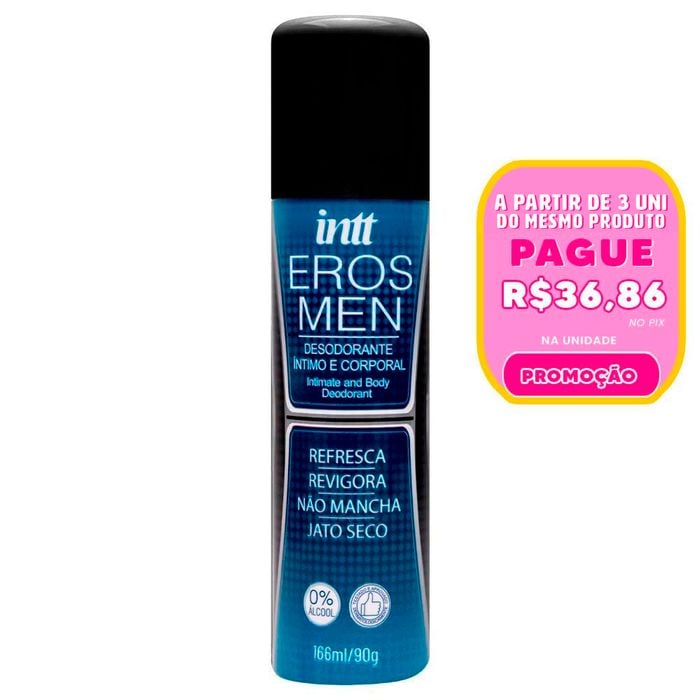 Eros Men Desodorante Masculino Afrodisíaco 166ml Intt