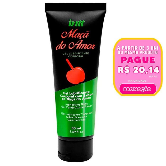 Lubrificante Aroma De Maçã Do Amor 50g Intt