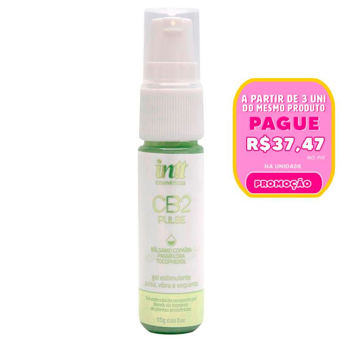 Pulse Cb2 Excitante Unissex Hot E Vibro 15ml Intt