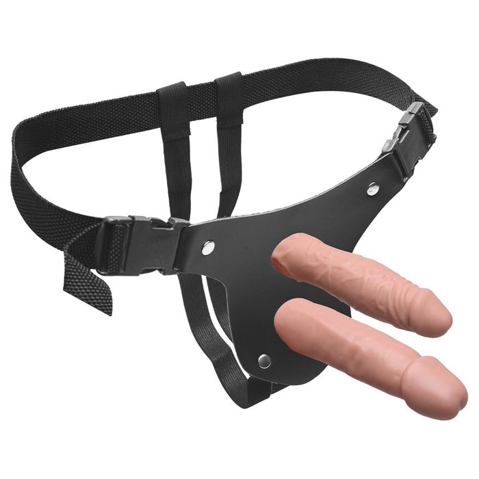 Cinta Dupla Com 02 Pênis 15,5 E 17cm Prazer E Cia