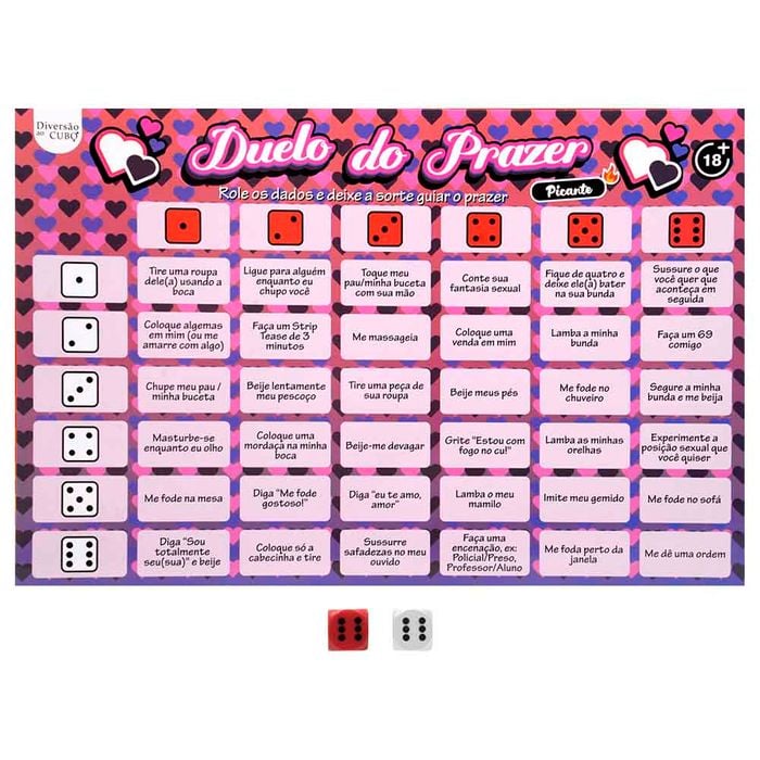 Jogo Duelo Do Prazer Picante Diversão Ao Cubo