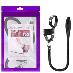 Anel Peniano Couro Bondage Coleira Youvibe Vipmix
