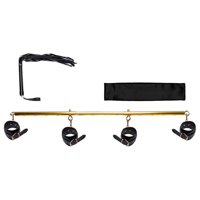 Kit Bondage Barra Dourada Algemas Youvibe Vipmix
