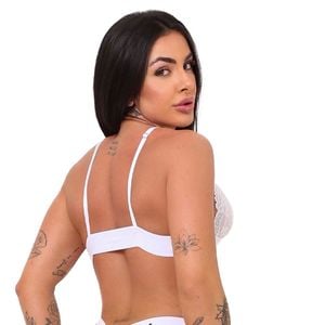 Soutien Top Renda Tchutchan Branco Frases Tallyta