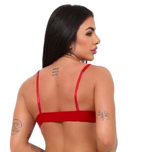 Soutien Top Renda Tchutchan Vermelho Frases Tallyta