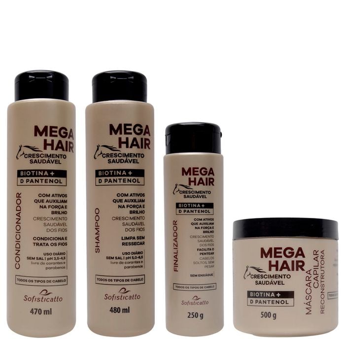 Kit Capilar Mega Hair 04 Itens Sofisticatto