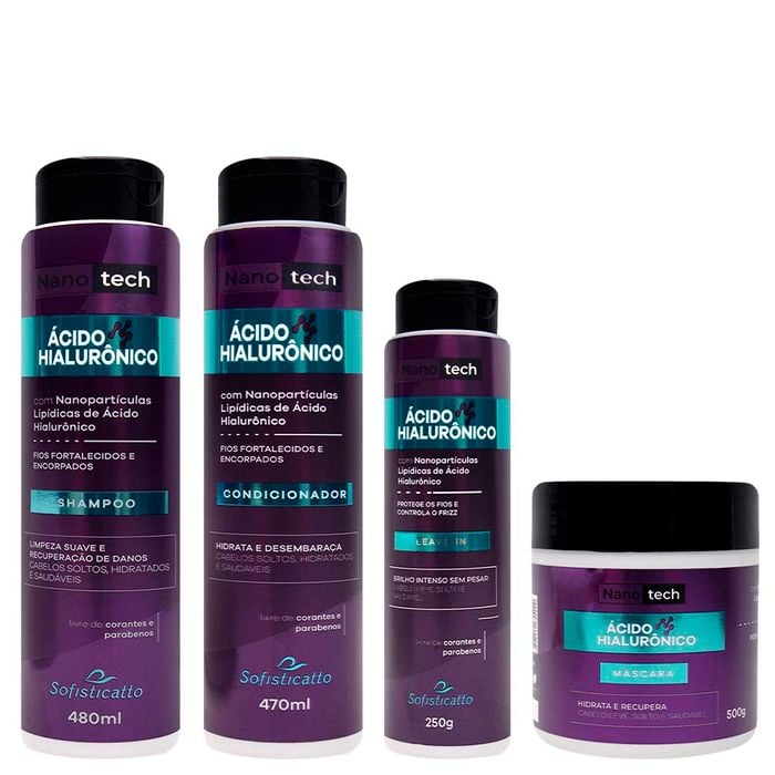 Kit Capilar ácido Hialurônico 04 Itens Sofisticatto