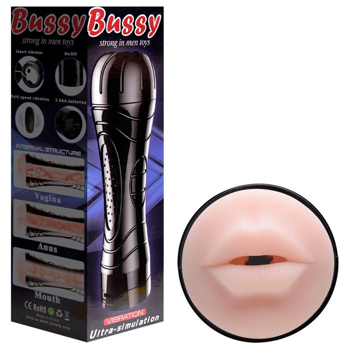 Masturbador Lanterna Boca Texturizado Vibro Vipmix