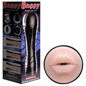 Masturbador Lanterna Boca Texturizado Vibro Vipmix
