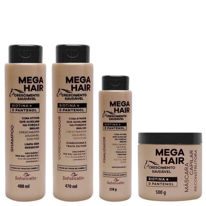 Kit Capilar Mega Hair 04 Itens Sofisticatto