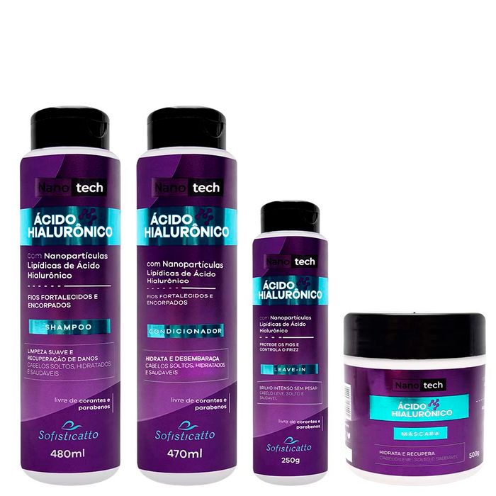 Kit Capilar ácido Hialurônico 04 Itens Sofisticatto