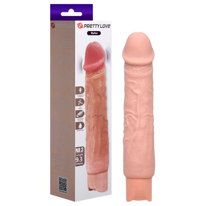 Pênis Real 10 Vibrações 23,8 X 4,6cm Pretty Love Vipmix