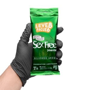 Preservativo Menta Com 8 Unidades Sex Free