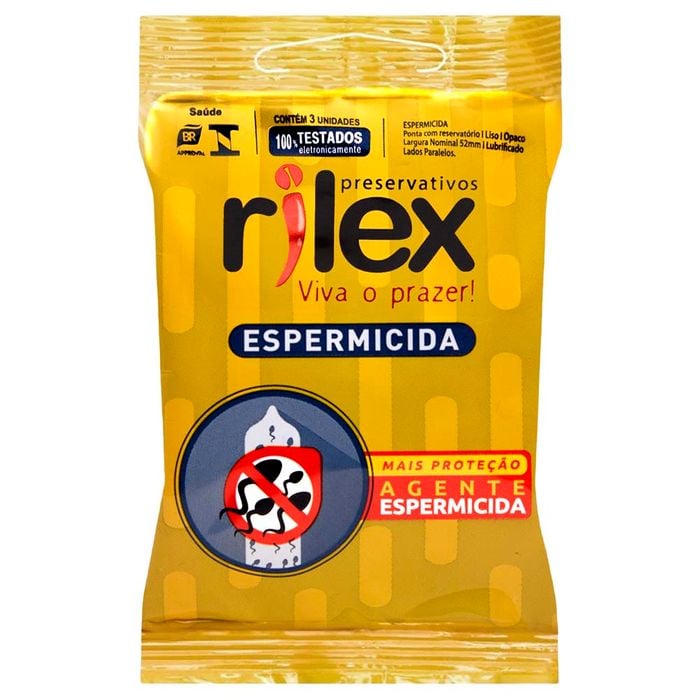 Preservativo Espermicida 03 Unidades Rilex